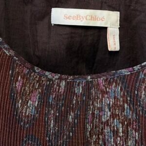 See By Chloé Silk Sheer Paisley Dress